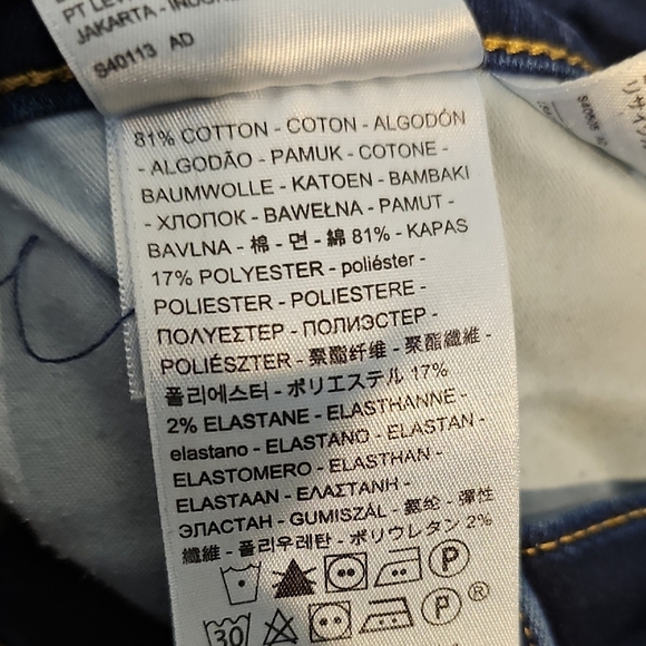 Levi's 311 Dark Blue 29x31 Skinny Jeans - Picture 9 of 10